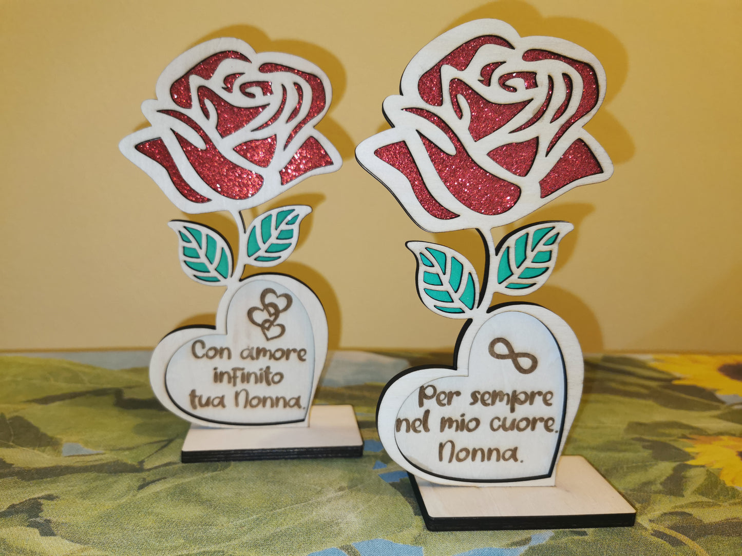 Rosa incisa con dedica