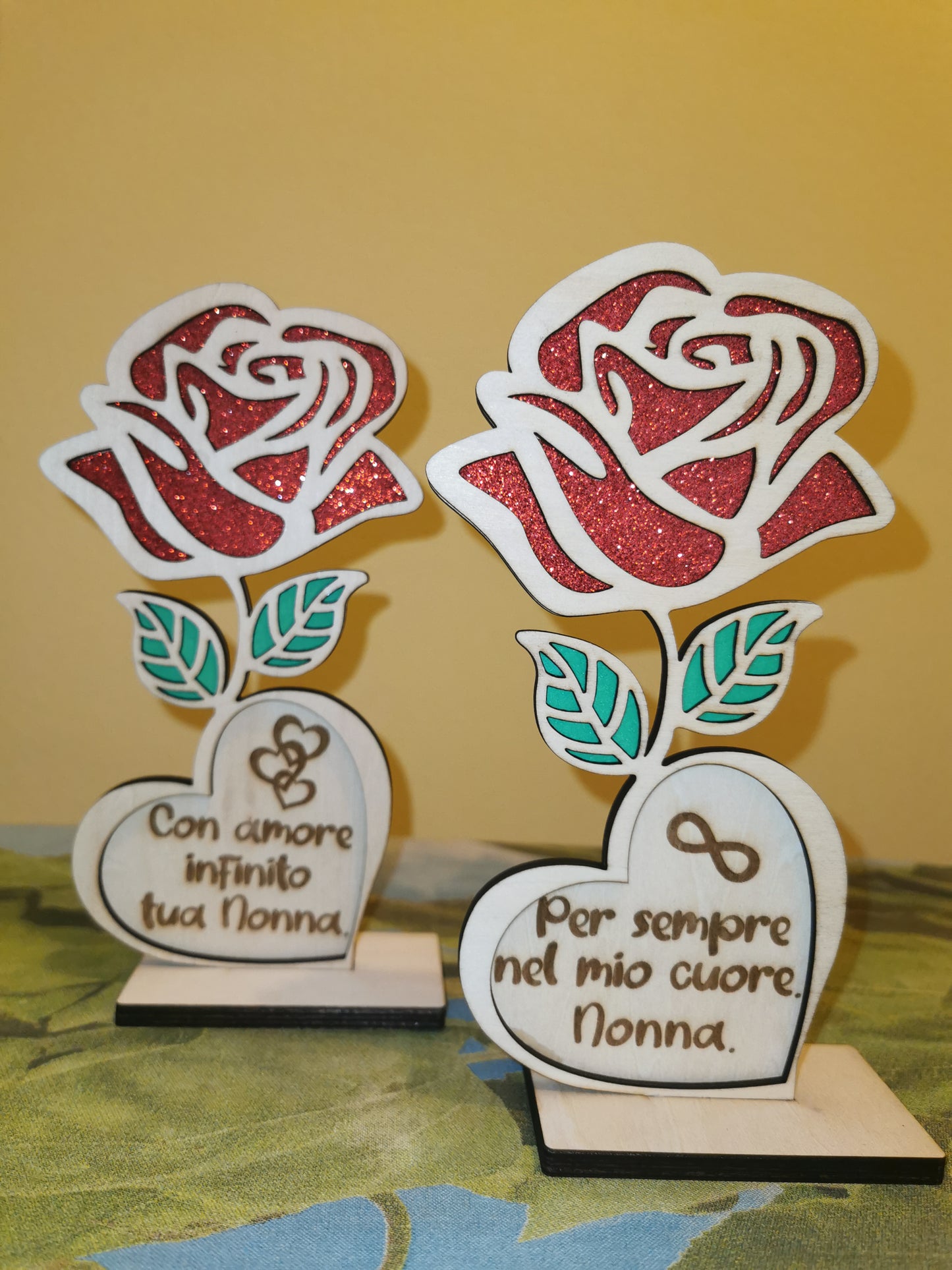 Rosa incisa con dedica
